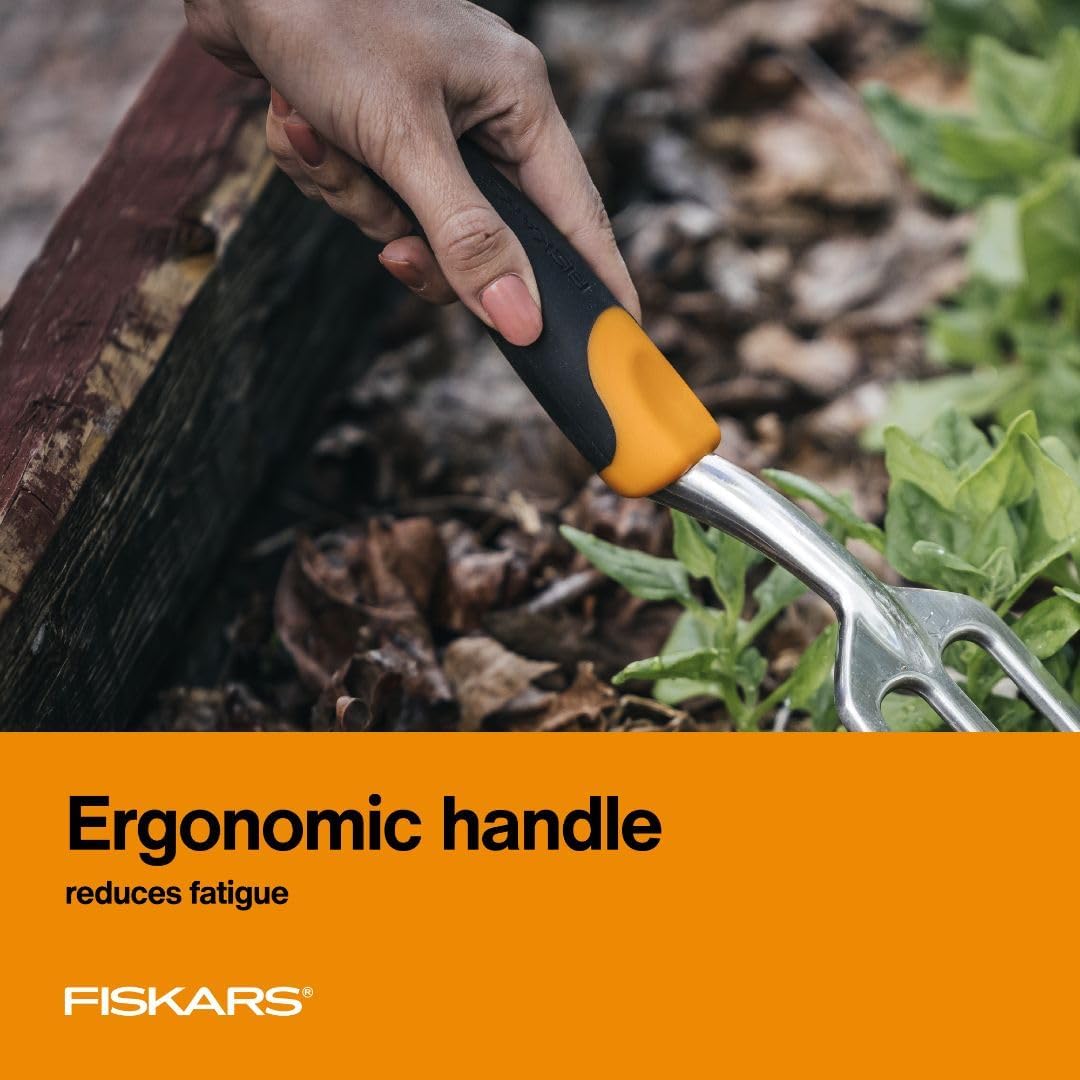 Fiskars Ergo Garden Trowel for Digging and Planting, Heavy Duty Gardening Hand Tool with Hanging Hole