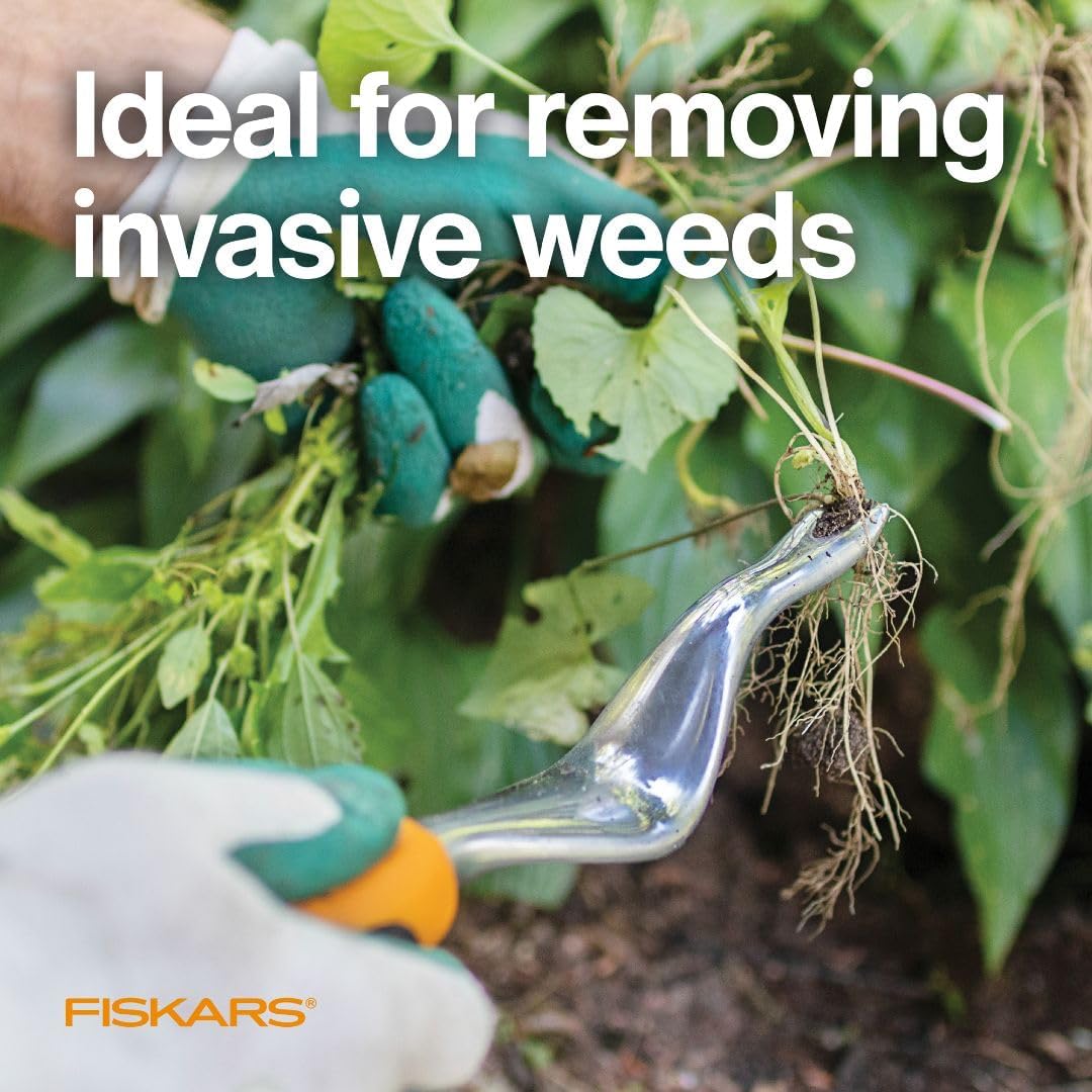 Fiskars Ergo Garden Trowel for Digging and Planting, Heavy Duty Gardening Hand Tool with Hanging Hole