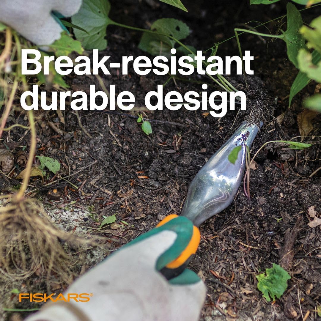 Fiskars Ergo Garden Trowel for Digging and Planting, Heavy Duty Gardening Hand Tool with Hanging Hole
